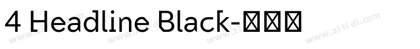4 Headline Black字体转换